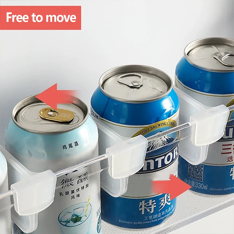 Refrigerator Storage Divider Refrigerator Storage Partition Board Retractable Plastic Divider Storage Splint 10/20pcs Kitchen Bottle Can Shelf Organizer