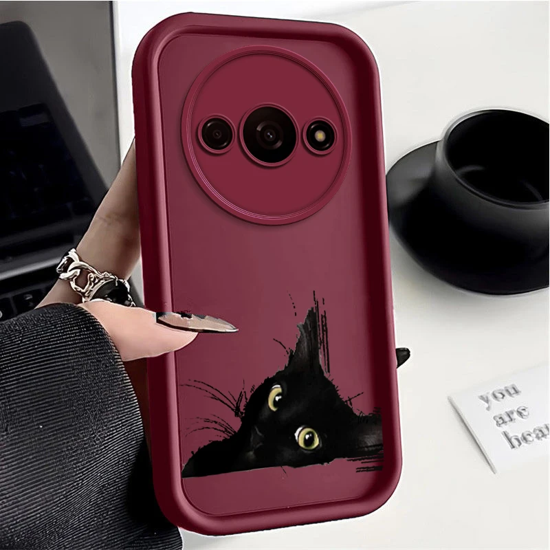 Sleek Black and White Cat Design Phone Case - New Sky Eye Collection