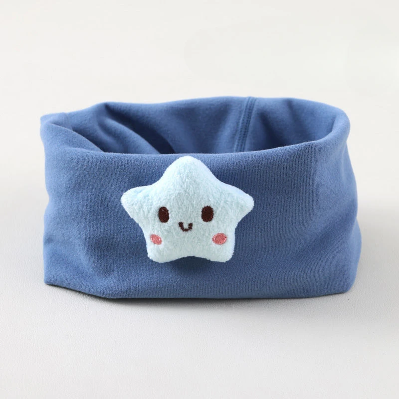 Children's Autumn Winter Season Thickened Baby Cartoon Scarf Cover Windproof Warm Velvet Boys Girls Neck Cover baby scarf