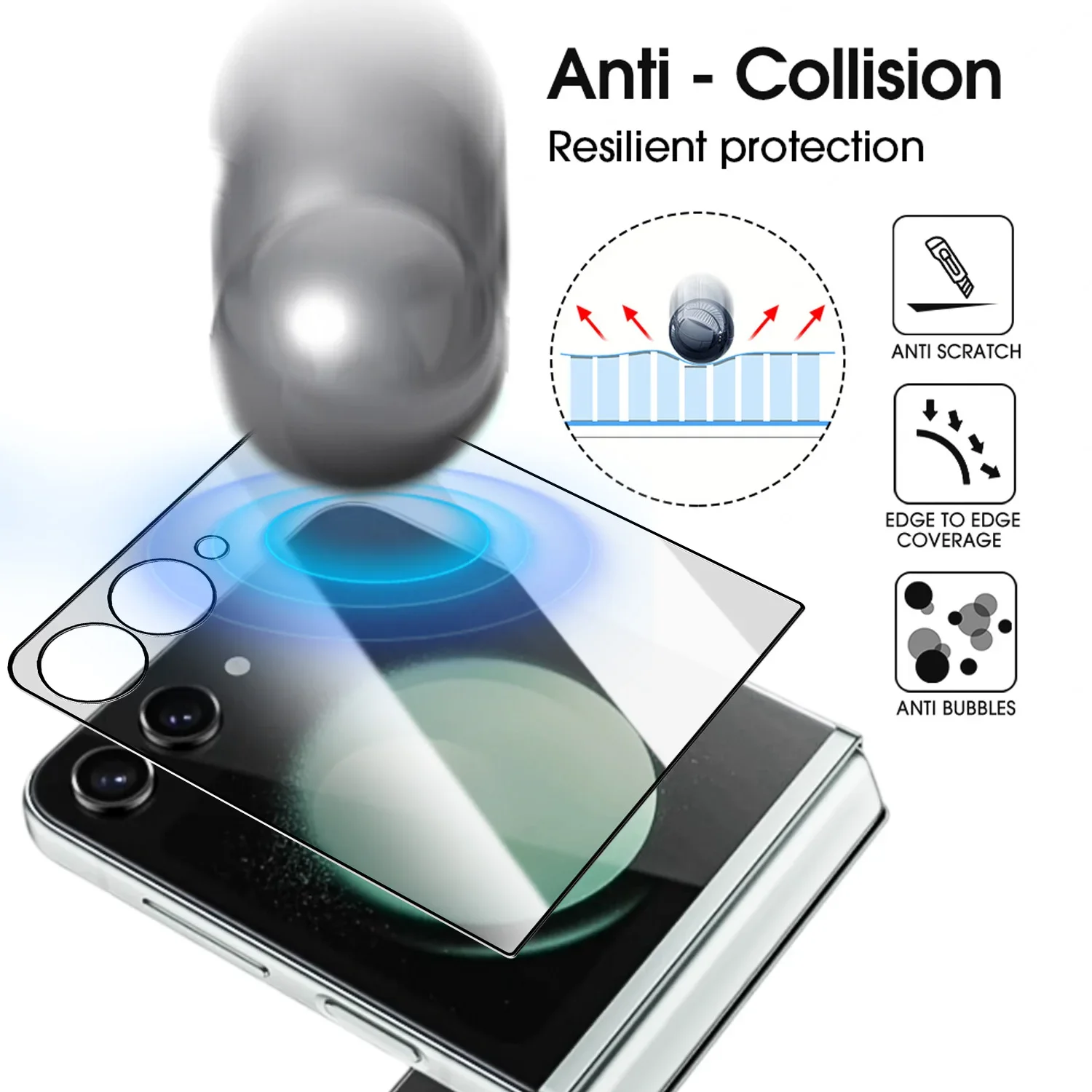 Easy to install Front Tempered Glass for Samsung Galaxy Z Flip 7 HD Screen Protector Anti Scratch Protective Cover For ZFlip7