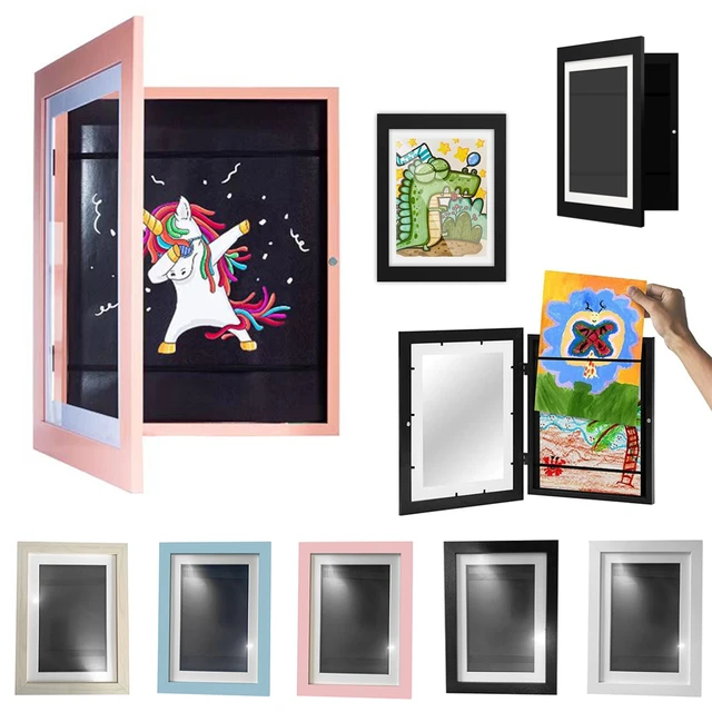 New Children Art Frame Magnetic Front Open for Change Poster Photo Drawing  Paintings Pictures Kids Artwork Storage Display Gift - AliExpress
