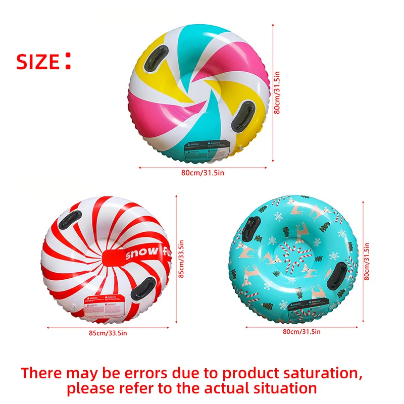 Adult and Children's Winter Outdoor Skiing Ring Thickened Wear resistant Dry Land Skiing Ring Inflatable Ski Mat Toy