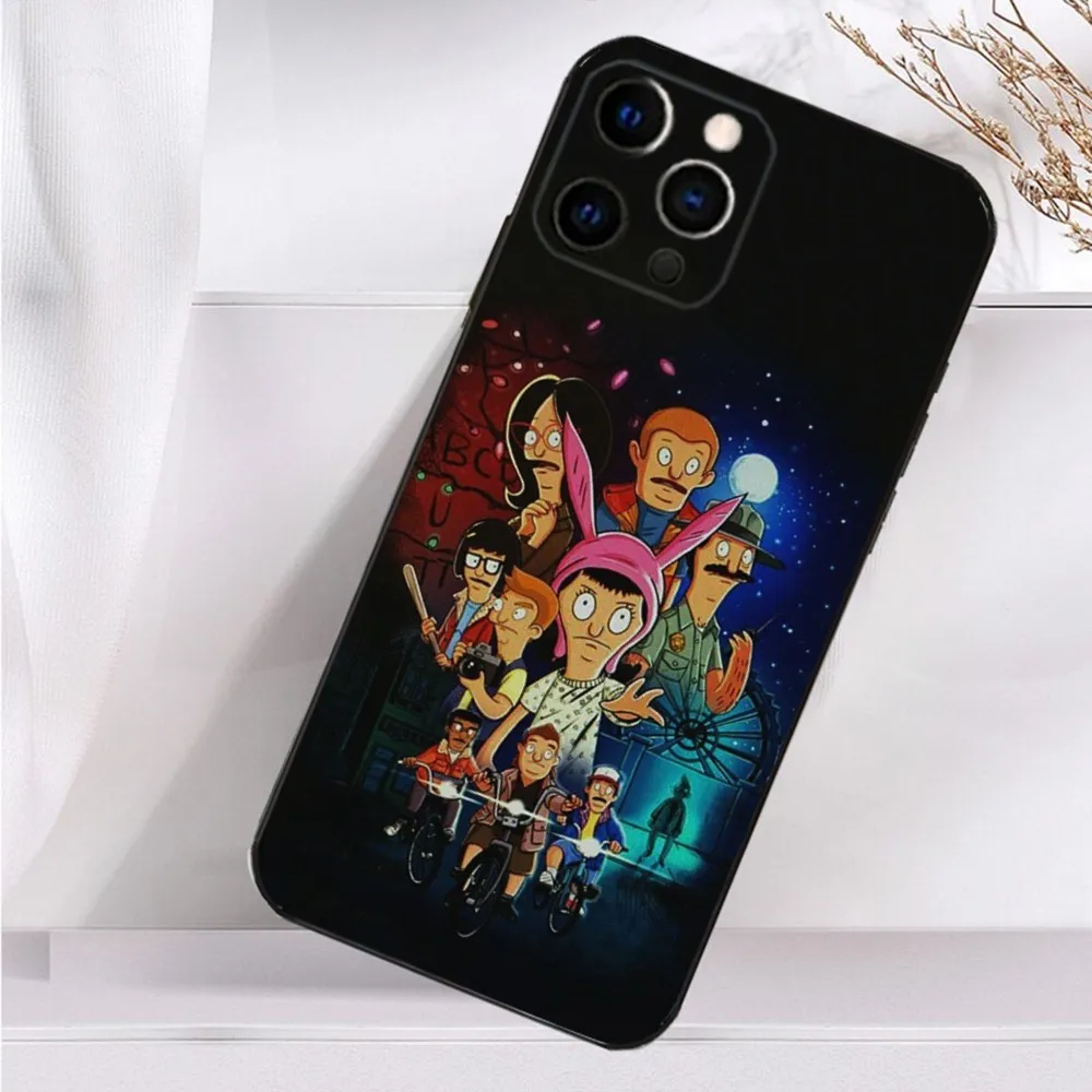 Cartoon B-Bob Burger-ES Soft Silicone Black Phone Case