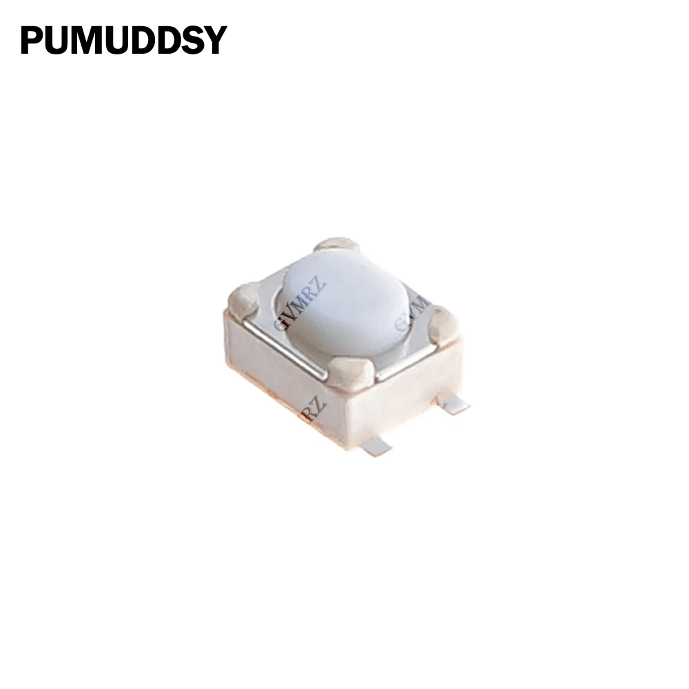 100PCS SMD 4핀 3X4X2.5MM 흰색 촉각 택트 푸시 버튼 마이크로 스위치 순간 3*4*2.5mm DC12V 50mA 마이크로 버튼 택트 스위치