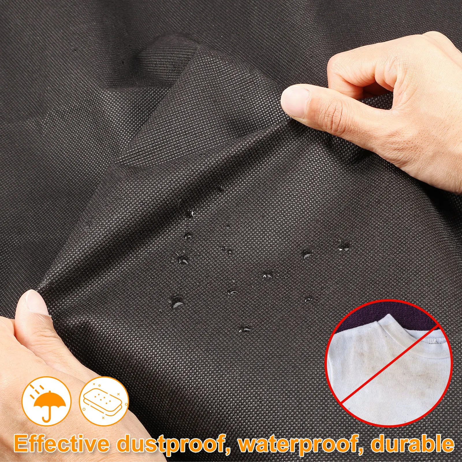 49 Inch Garment Bag for Travel Heavy Duty Hanging Suit Bags with 4 Clear Pockets Foldable Suit Cover Bag Coat Protector for 6