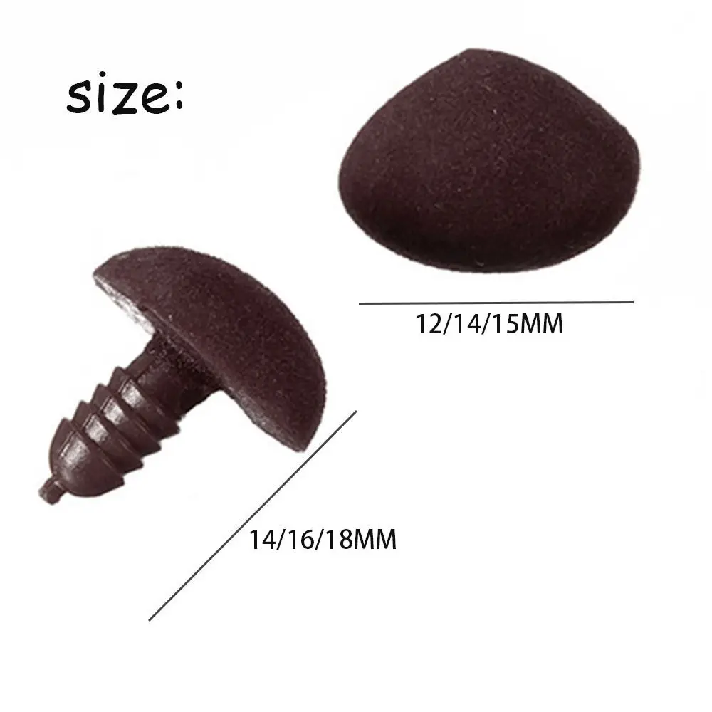 10pcs/bag Safety Craft Velvet Plastic Triangle Nose Bear Buttons Dolls Accessories