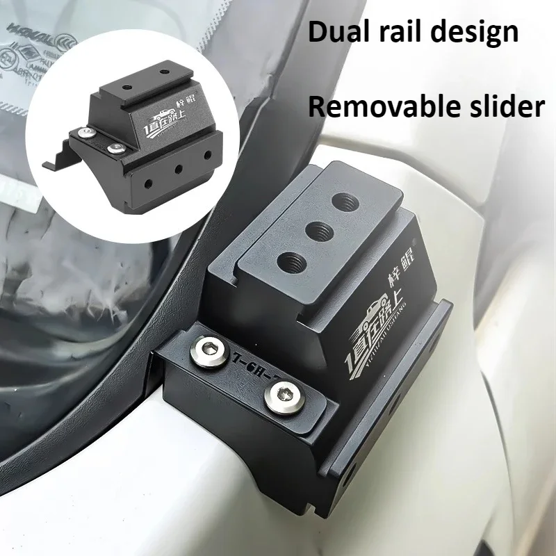 For Haval 1st Generation Old H9 Car A Pillar Spotlight Bracket Front Engine Hood Quick Release Dual Guide Raill Expansion Stand detail image 2
