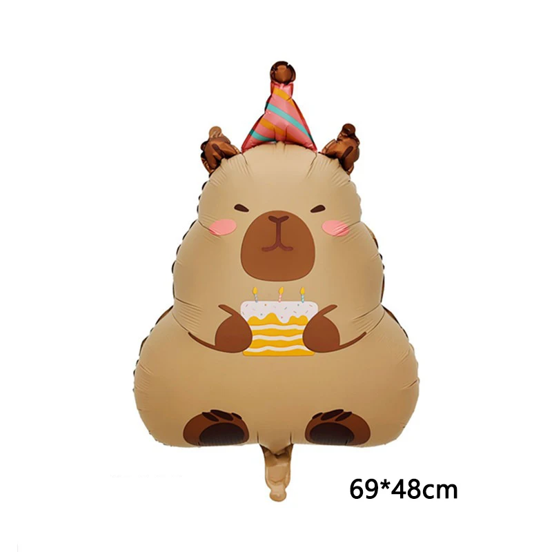 1 stücke Cartoon capybara Aluminium Film Luftballons Kinder Kinder Geburtstag Party Baby Dusche Globos Dekoration Lieferungen – Detail 11