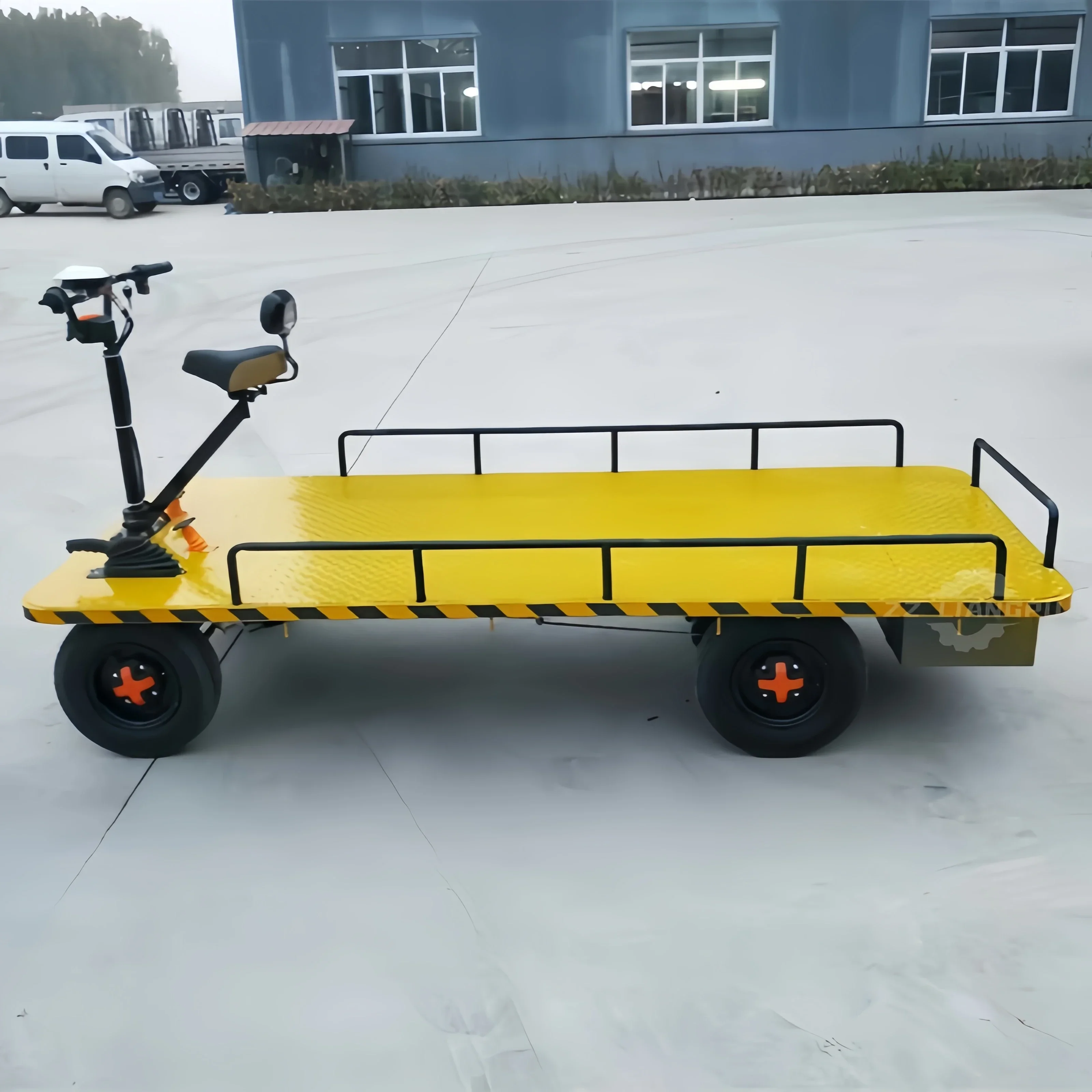 Electric 1000kg Load Electric Platform Cargo Carrier Trolley Heavy Loading Transport moving With 4 Wheels for load