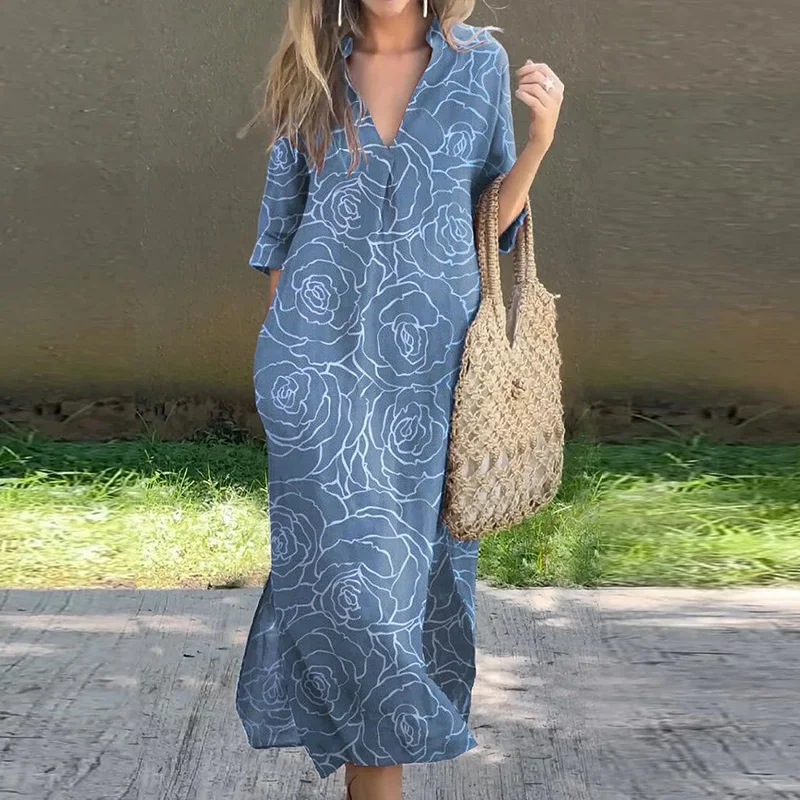 October: Vestido Maxi Estampado Mujer | El Palacio De Hierro