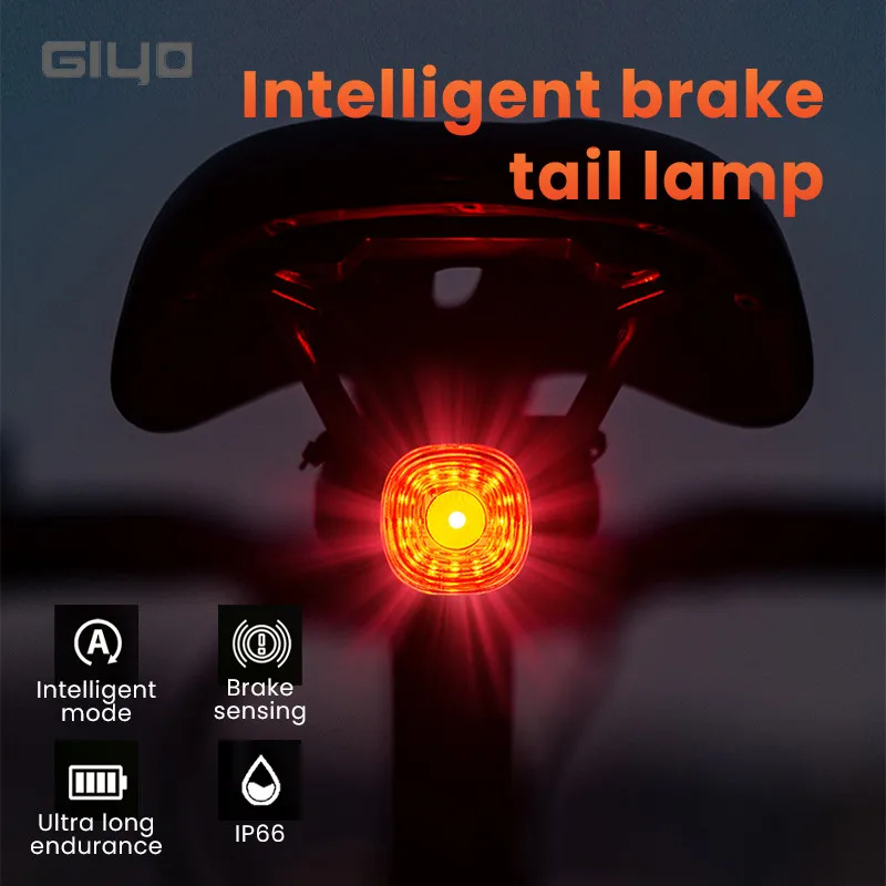 GIYO Bicycle Rear Light Bike USB Charge Taillight MTB Waterproof LED