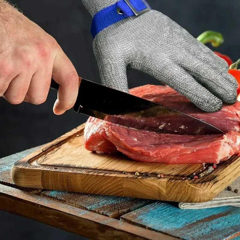 1 Pc Cut Resistant Stainless Steel Gloves Working Safety Gloves Metal Mesh Anti Cutting For Butcher Worker 4