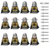 MOC War Military Medieval Building Block Knight Figure Warrior Soldier Spear Sword Shield Diy Weapon Castle Army Accessories Toy 4