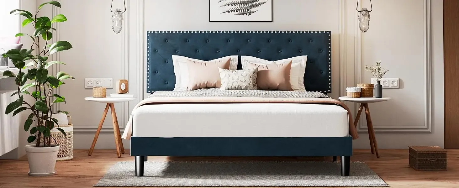 blue bed