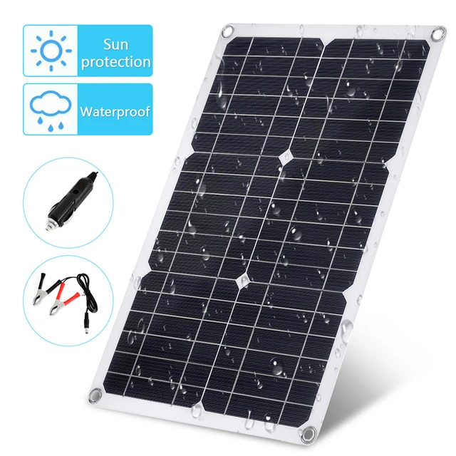 Panel Solar de 200W y 400W, célula Solar de 18V, controlador de 10A-60A para  teléfono, RV, coche, cargador de almohadilla MP3, suministro de batería para  exteriores - AliExpress