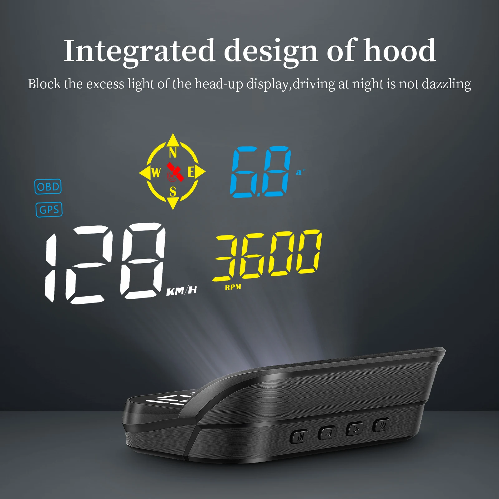 M21 HUD  ÷ ڵ ӵ, KMH MPH OBD2 GPS  ý  ,   溸 