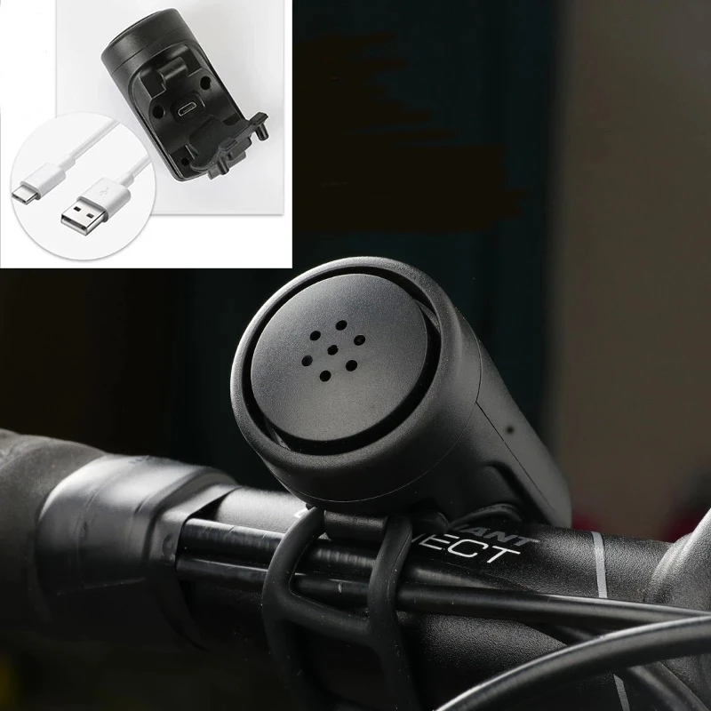Usb Rechargeable Bicycle Bell 120db Super Loud Mtb Mountain Bike Bell