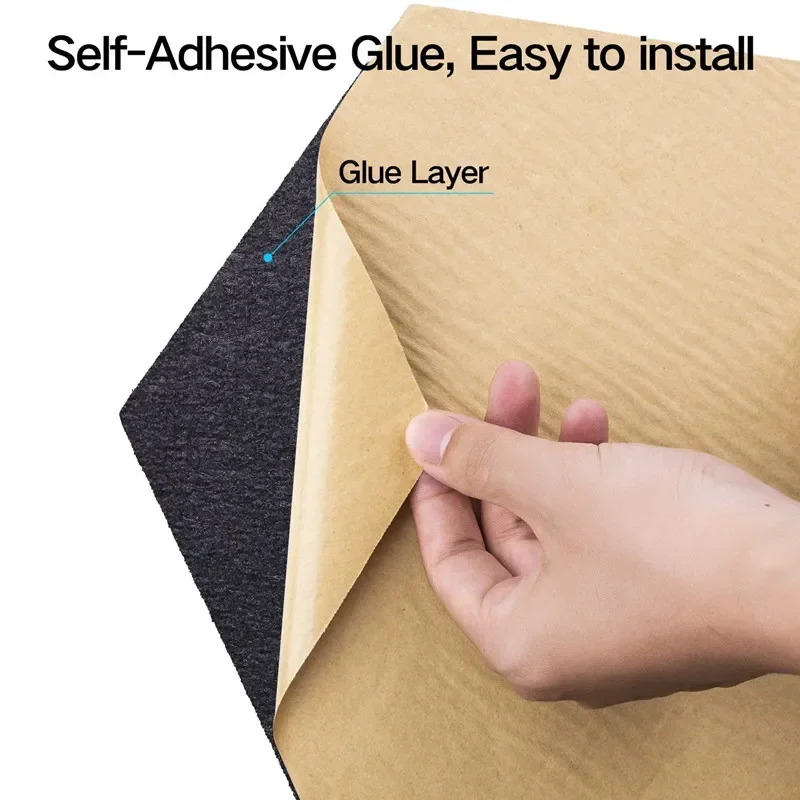 20PCS Hexagonal Self-adhesive Acoustic Panels Y-Lined Design Sound Proof Foam Panels Absorb Noise Eliminate Echoes Black