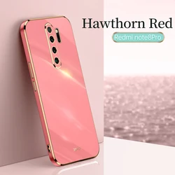 Premium High-Quality Soft TPU Case with Anti-Fingerprint and Camera Protection for Xiaomi Redmi Note 8 Pro (Red)