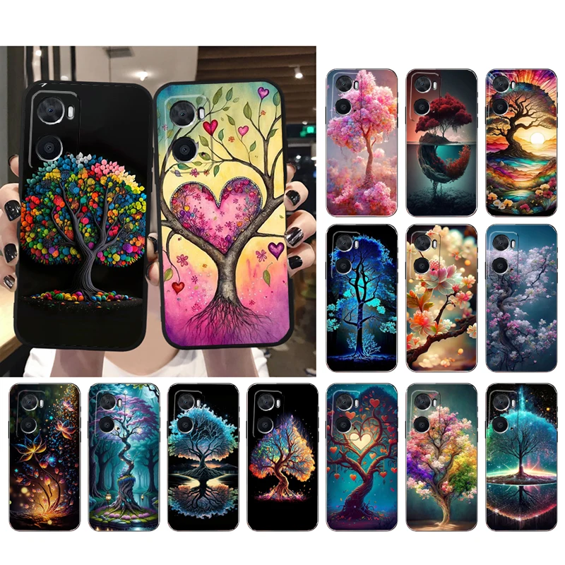 

Tree Flower Phone Case For OPPO Realme 10 Pro Plus GT 2 Pro X2 Pro XT C25S 8 7 6 Pro 6i GT Master C3 C21 C21Y X3 SuperZoom