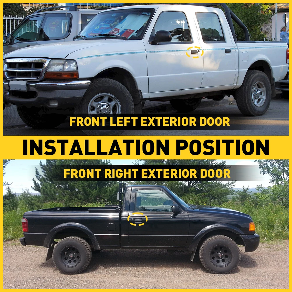 포드 레인저 에지 FX4 스포츠 STX 자동차 도어 핸들 승객 측 부드러운 블랙 RH LH 왼쪽 오른쪽 외부 자동차 액세서리에 대 한 2Pcs