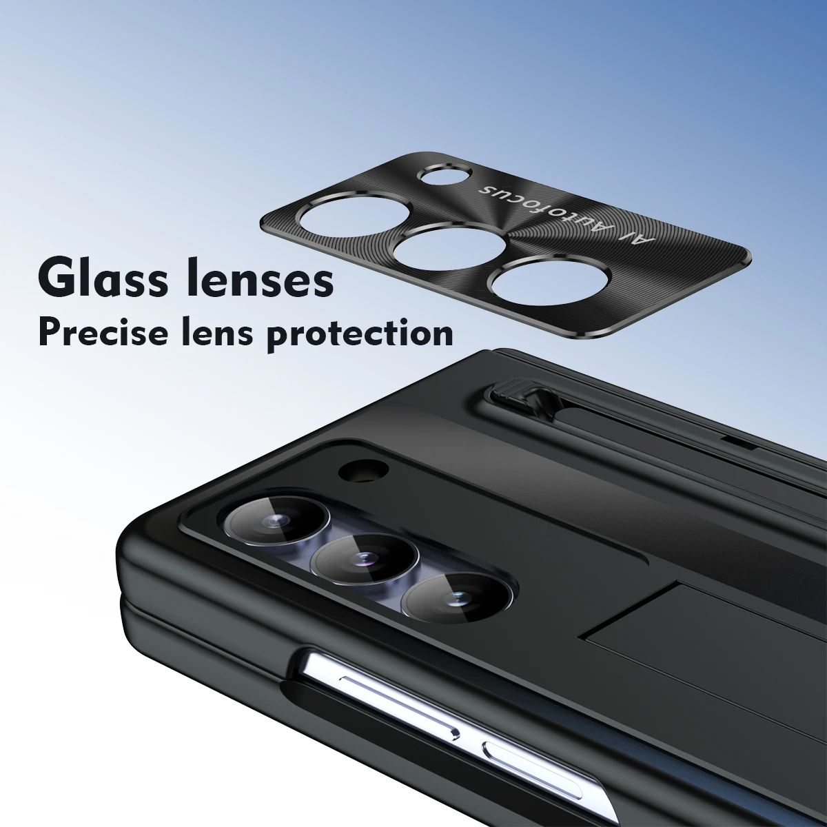 Étui de Protection à charnière antichoc pour Samsung Galaxy Z Fold 7 6 5 4 5G, avec support de stylo tactile, Film de Protection en verre trempé – Image 3