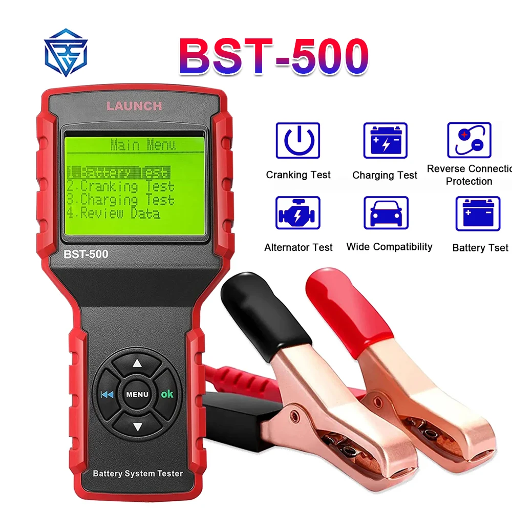 Lancio Bst-500 Tester Batteria Bst500 Cranking E Test Del Sistema Di Ricarica 6V 12V 24V 100-2000Cca Diagnostica Del Rilevatore Del Tester Della Batte