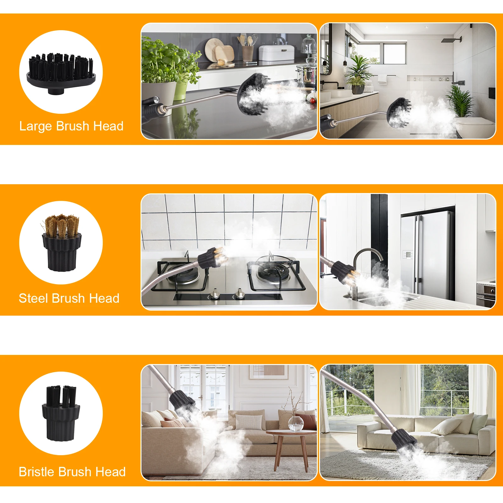 1800W Handheld Steam Cleaner for Home 4L 5 Bar Cleaning Machine High Pressure Steamer with Voice Prompt Air Conditioner Washer 3