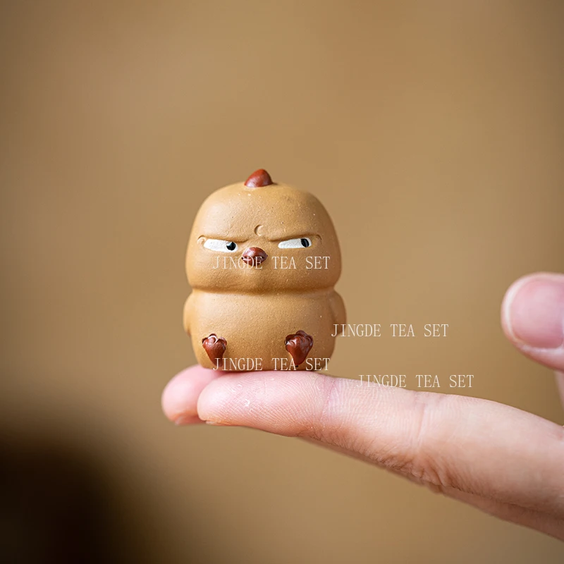 Yixing Purple Clay Chicken Tea Pet Ornament Boutique Suitable for High End Cute Tabletop Creative Tea Play Tea Accessories