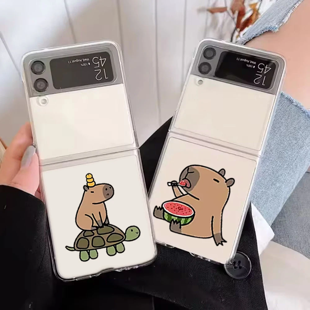 Capybara Clear Hard Transparent Phone Case - Cute Animal Design