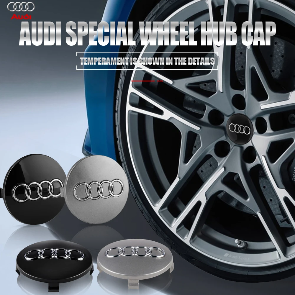 4-Piece 59mm Car Wheel Center Hub Cap Badge Cover Accessories