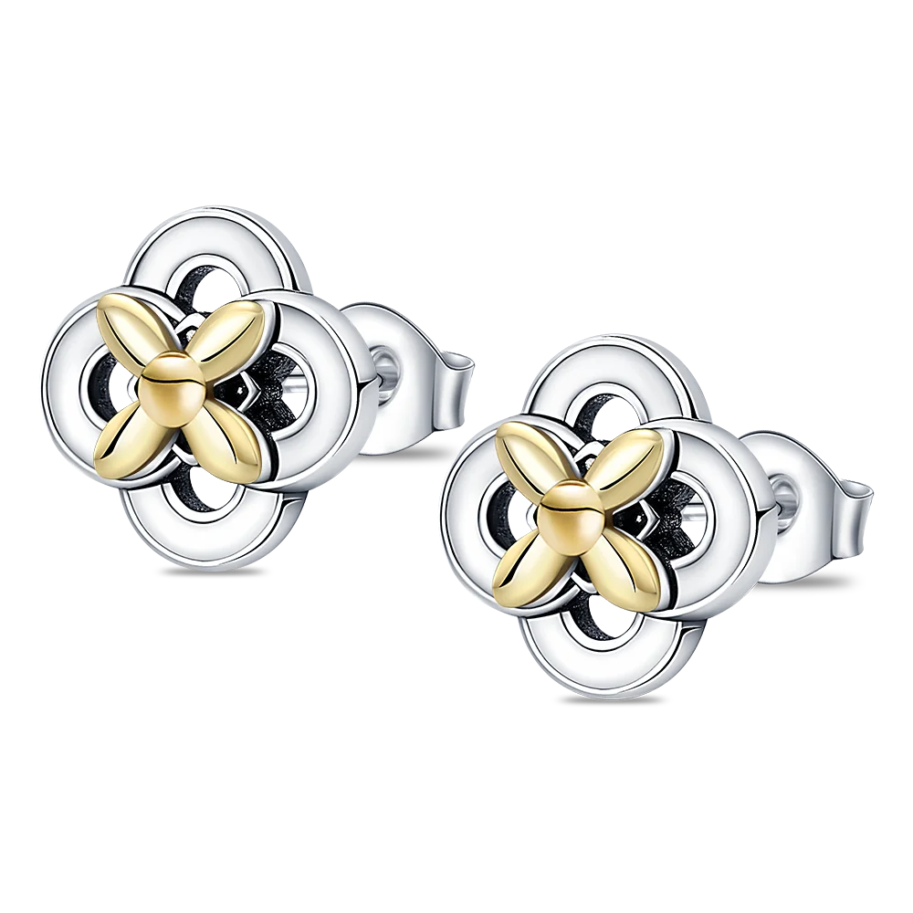 2022 Charm Double Hoop Earrings 925 Silver Fit Original Brand Charms Diy Fine Jewelry Gift For Women Fine Earring Making Gift 