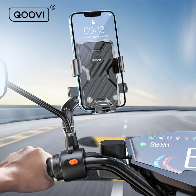 Motorcycle Bike Phone Holder Stand Bicycle Quad Lock Phone Holder Bike  Holder 360° Rotatable for Xiaomi Security Bracket - AliExpress