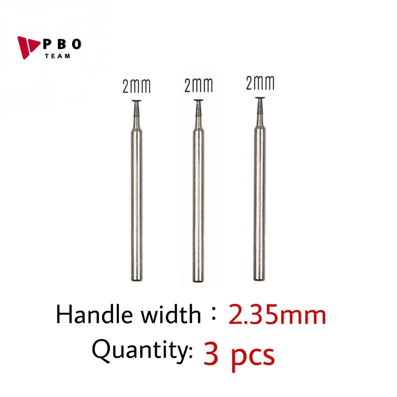 3PCS 에머리 연마 헤드 팁 1mm/2mm/3mm/4mm/5mm 절단 드릴 비트 2.35mm 연마 펜 나사 절단 IC 칩 연마용