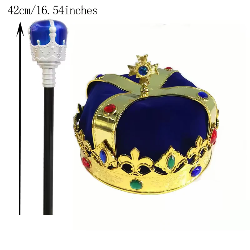 Regal Children's Cosplay Crown and Scepter Set for Royal Performances