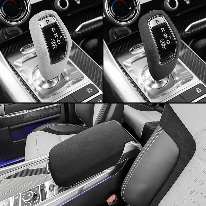 

Для RANGE ROVER SPORT 2018 2019 2020 2021 2022 Алькантара Ручка рычага переключения передач крышка подлокотника верхняя внешняя крышка оболочка