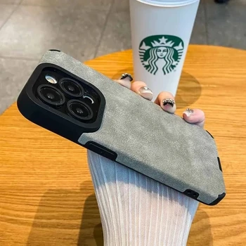 Matte Leather Silicone Phone Case 1