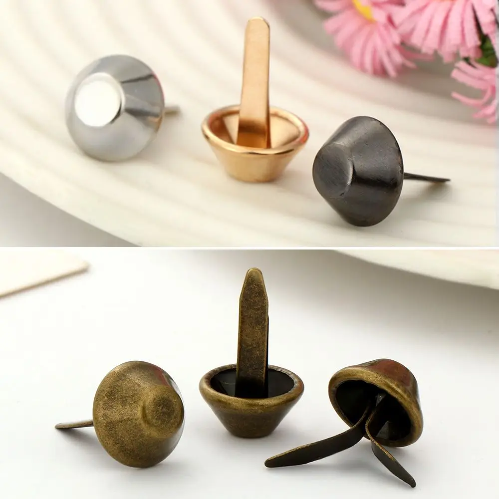 

100pcs 12mm Metal Feet Rivets Studs Pierced For DIY Purse Handbag Leather Crafts Punk Diy Jewelry Making Rivets Bag Accessories