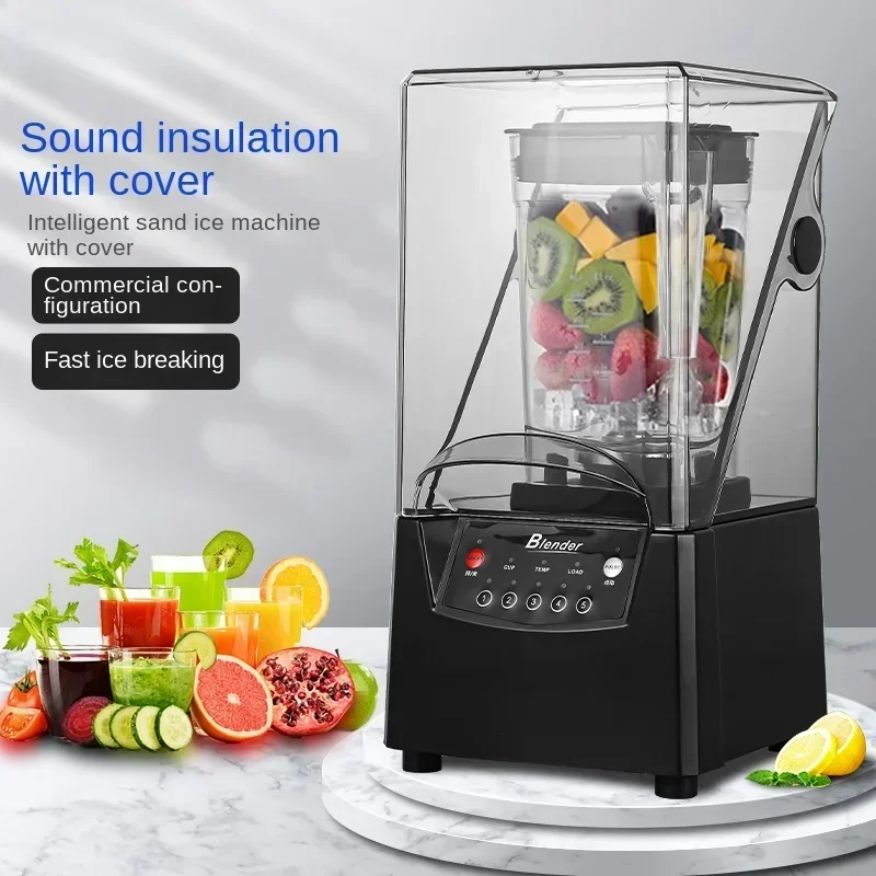 

Smoothie machine commercial soundproof cooking machine silent mixer milk tea shop with cover smoothie crusher juicer