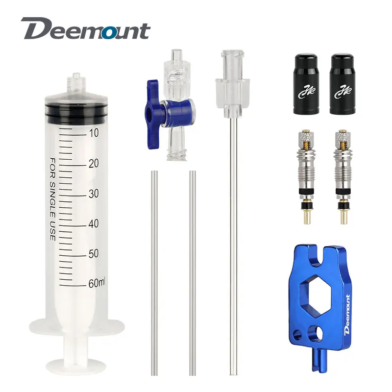 

60ml Bicycle Tubeless Tire Sealant Injector MTB Road Bike Fluid Injection Tool Schrader/Presta Valve Tool Optional