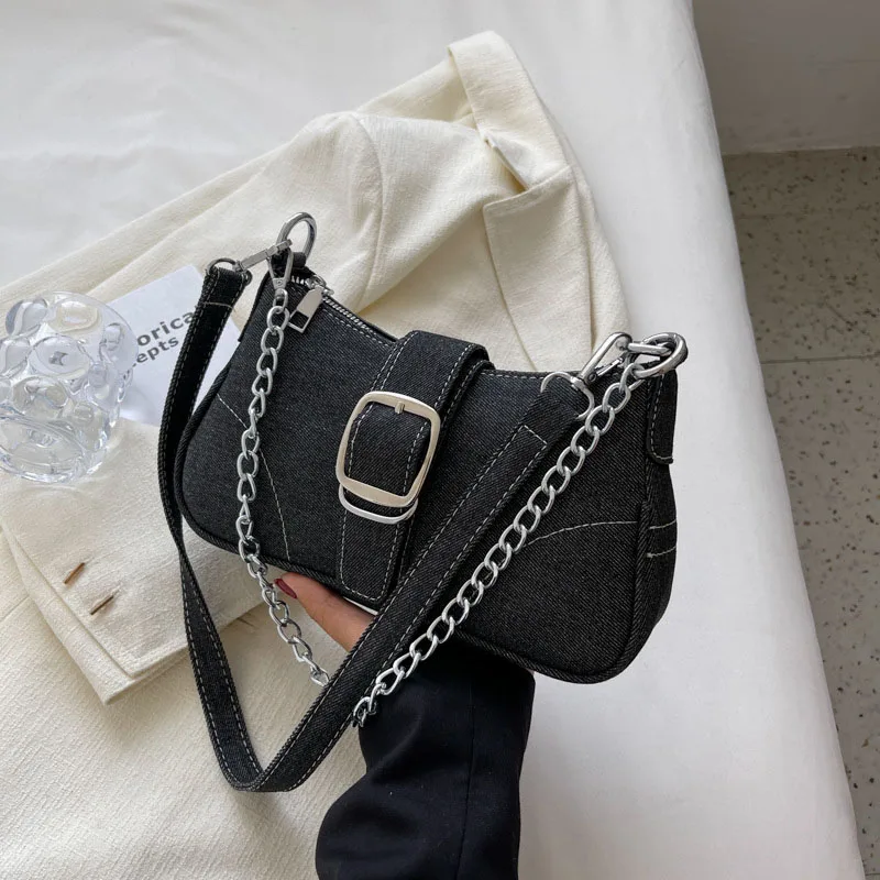 Fashion Chains Small Flap Shoulder Crossbody Bag for Women Leather Underarm  HandBag Female Designer Tote Bags - AliExpress