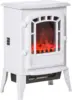 22" Free Standing Electric Fireplace Stove Fire Place Heater with Realistic Flame Effect Overheat Safety Protection 750W / 1500W 1