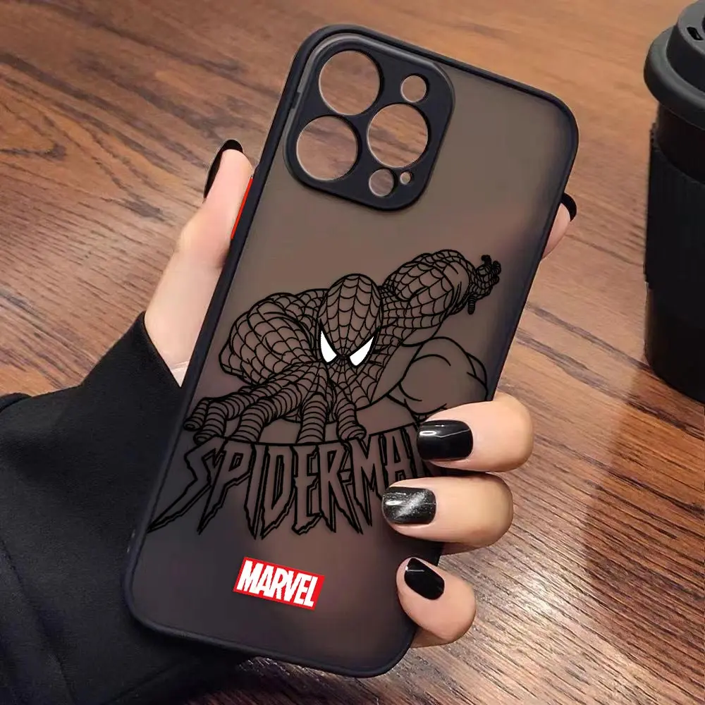 thumbnail image 1 of Funda para iPhone Apple 14 13 11 12 MINI Pro XS Max XR X 7 8 SE 2022 2020 6 6S Plus Funda Capa Shell Marvel Spider-Man Comics, 1 of 5