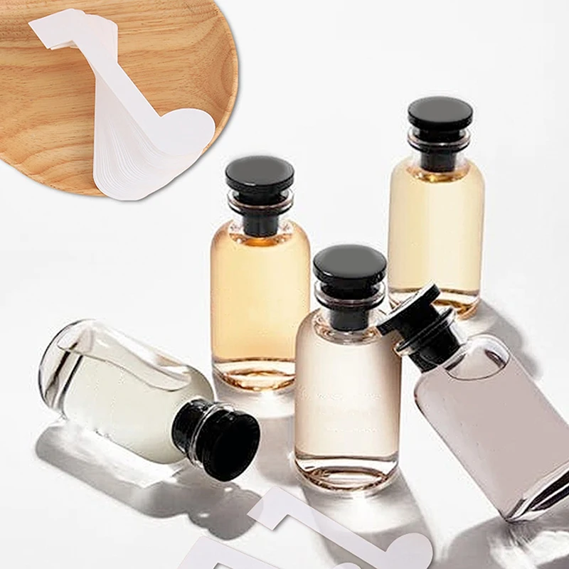 100Pcs Note Shape Tape Aromatherapy Fragrance Perfume Essential Oils Test Tester Paper Strips Outfit Scented Diffuse Sticks