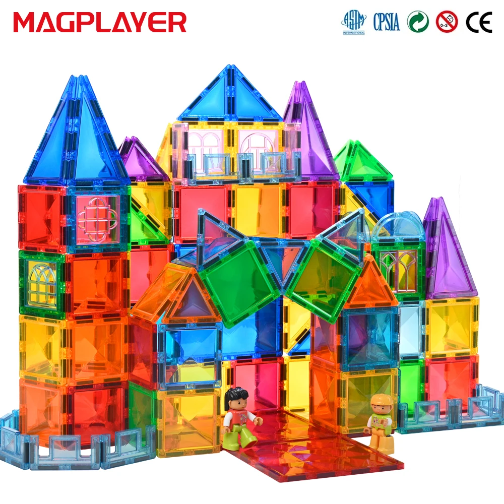 Magnets Building Blocks 3D Diamond Magnetic Tiles Cars
