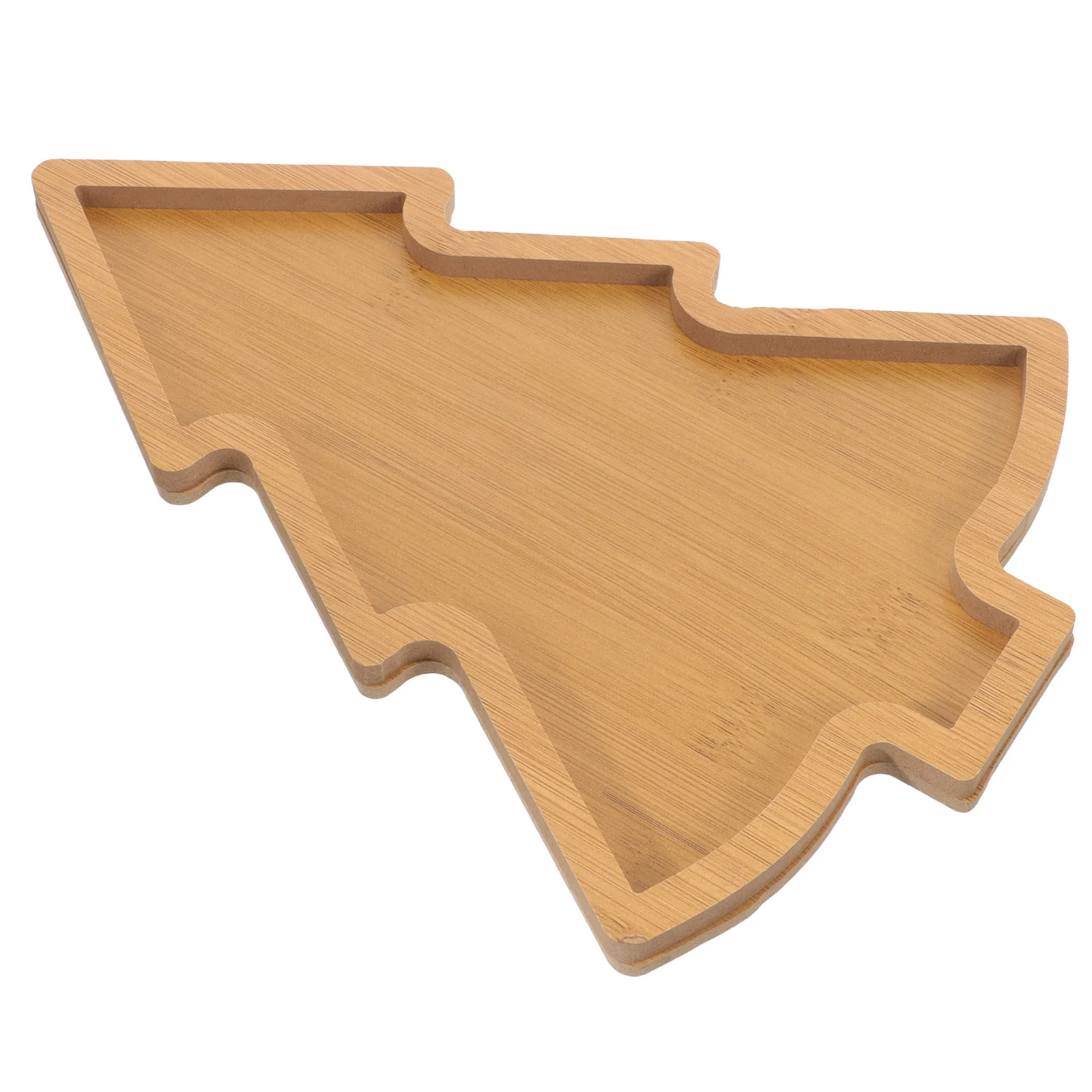 Wooden Christmas Tree Serving Tray for Nuts Fruits Dessert Plates Wood Appetizer Plates Creative Dish Tray Candy