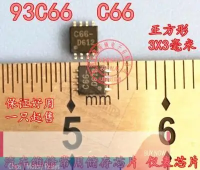 10Pcs 마킹 C66 R66 TSSOP8 메모리 칩 3mm * 3mm 새로운 원본 93c66 C66- 93C66-I/MS TSSOP8 메모리 칩