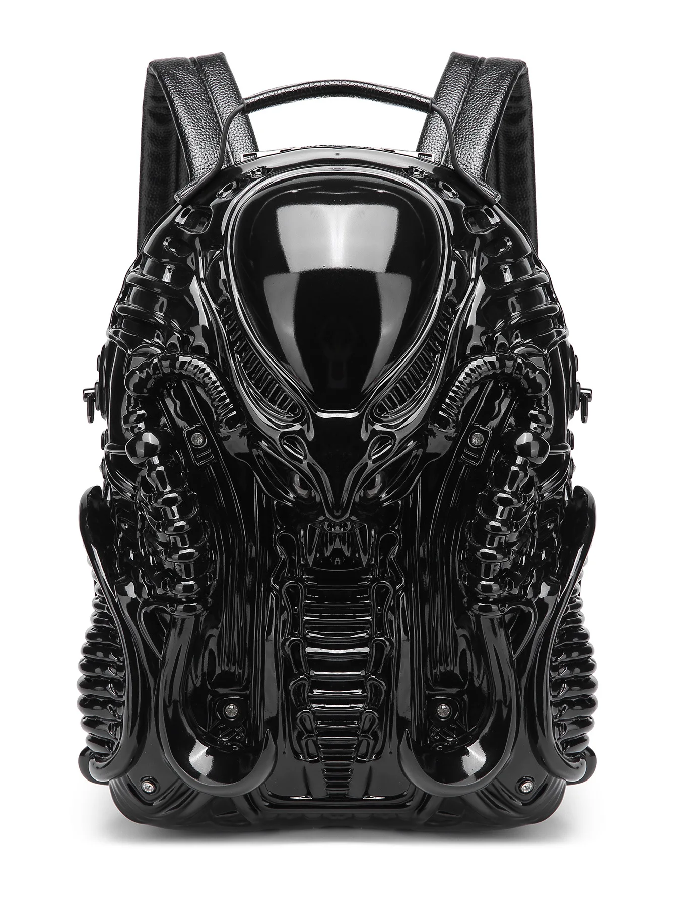 Fashionable, unique, alien shaped backpack, personalized, iron blooded warrior, street punk style, unisex Backpack 4