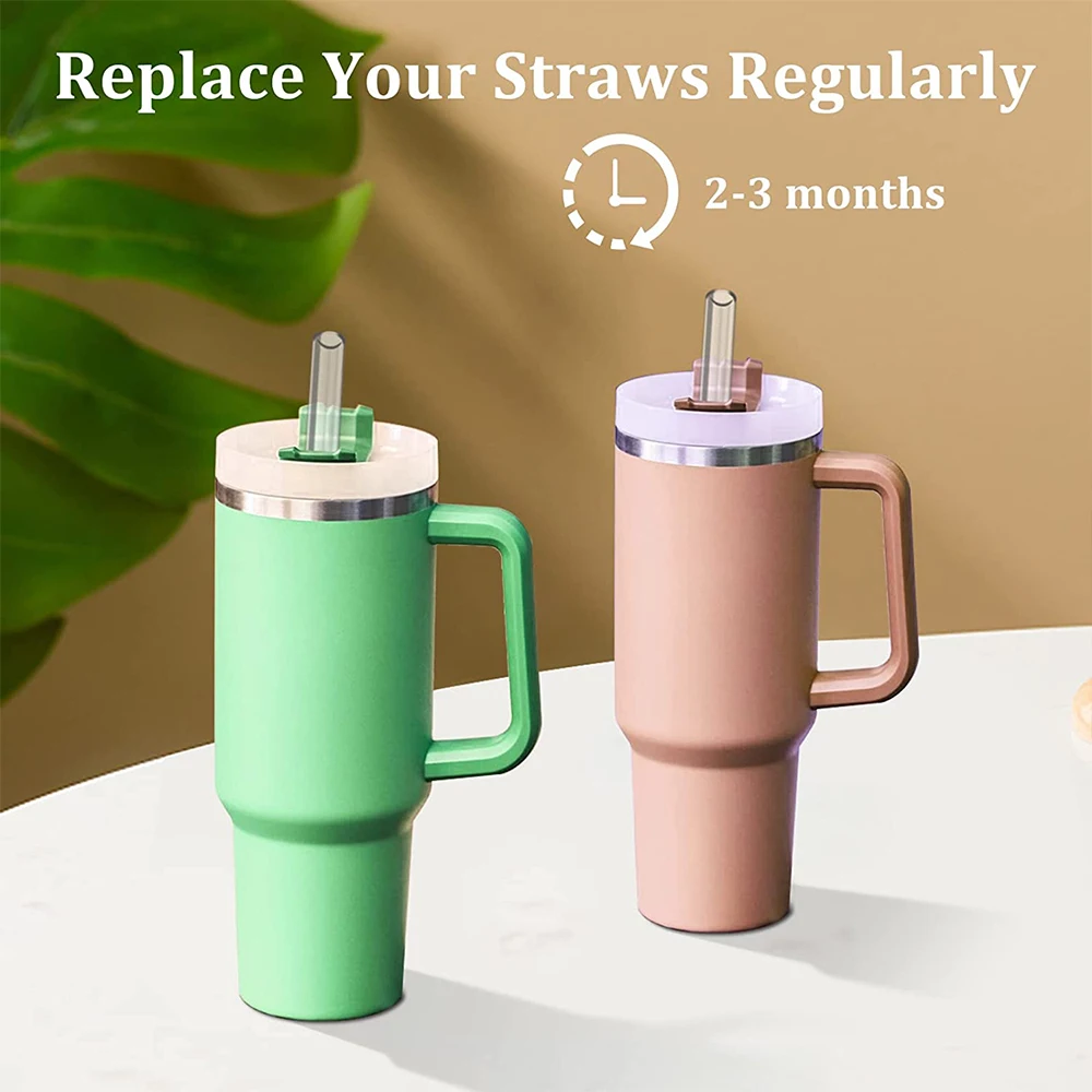 Replacement Straws for Stanley, Airboat Tumbler, Reusable Straws, Compatible with Stanley Adventure, Silica Straw, BPA Free