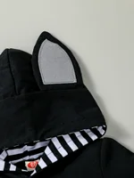 2024 New Fashion Style Baby Boys Long Sleeve For Halloween Bat Costume Jumpsuit With Hooded 5